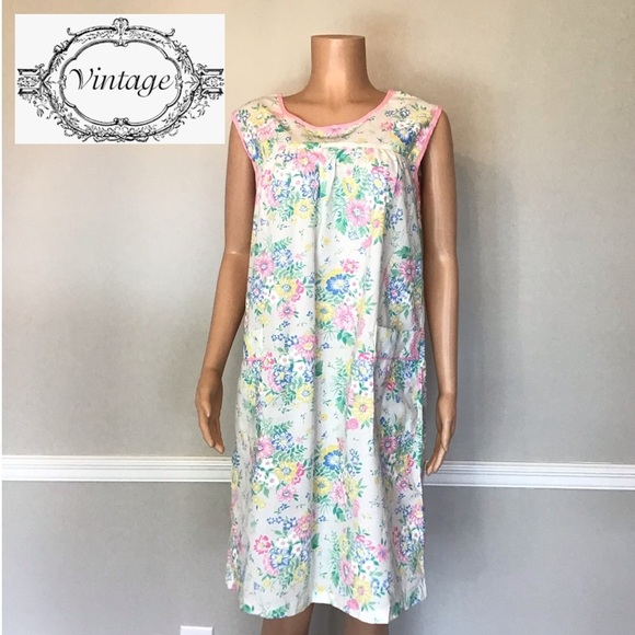 NWOT Kandy’s Cover Ups Floral Sleeveless Dressing Nightgown Loungewear Size L - Picture 1 of 7